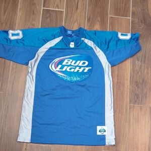 Bud Light Blue and Gray Jersey